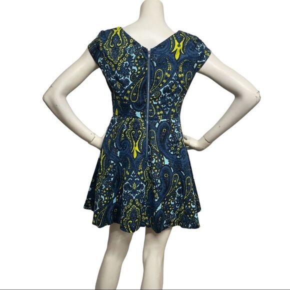 PLENTY TRACY REESE Anthropologie Fit Flare Mini Skater Dress Paisley Pockets 4P - Picture 9 of 13